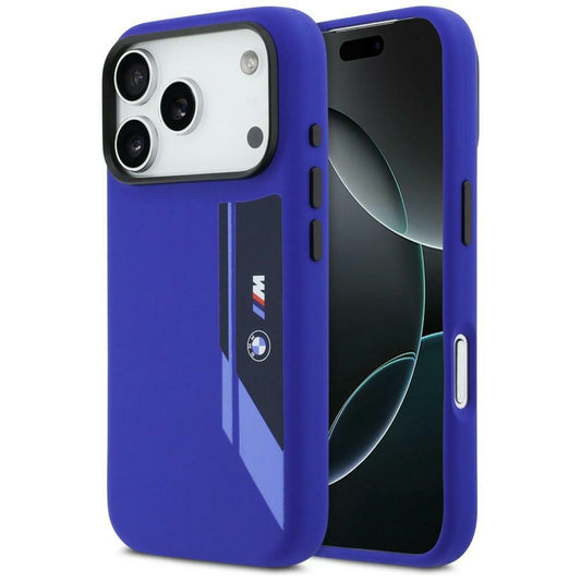 BMW M Silicon Vertical Logo MagSafe Case for iPhone 17 Pro - Navy Blue_0