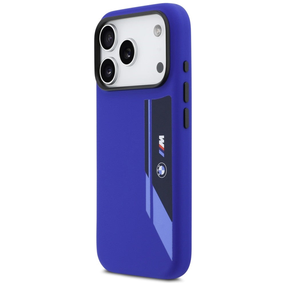 BMW M Silicon Vertical Logo MagSafe Case for iPhone 17 Pro - Navy Blue_1