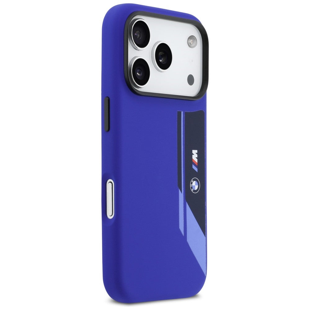 BMW M Silicon Vertical Logo MagSafe Case for iPhone 17 Pro - Navy Blue_3