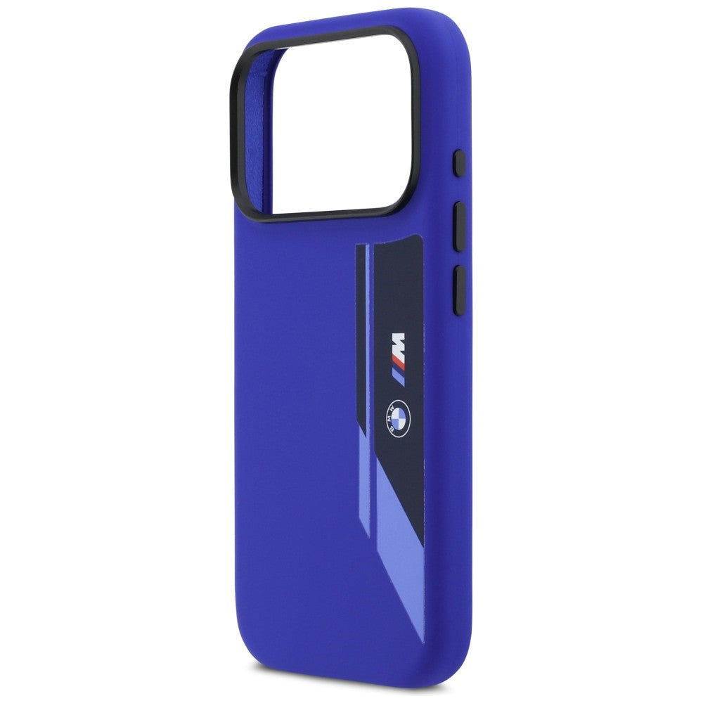 BMW M Silicon Vertical Logo MagSafe Case for iPhone 17 Pro - Navy Blue_5
