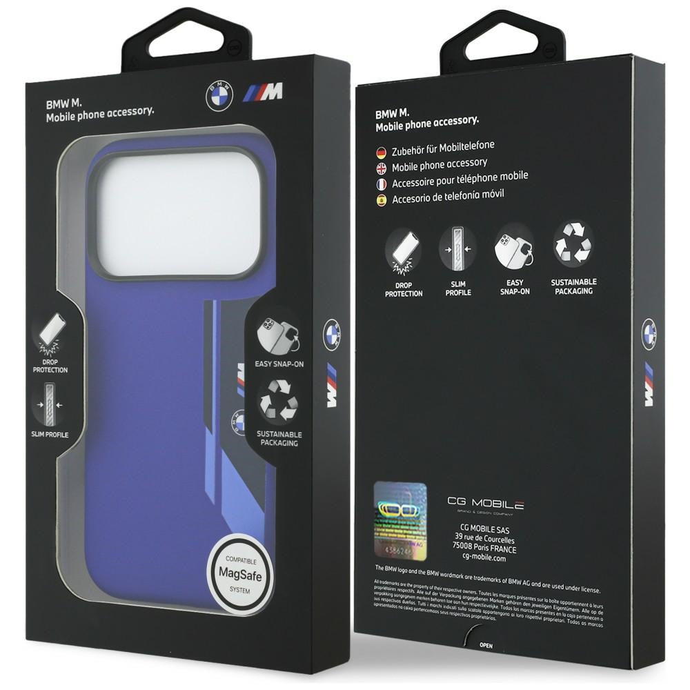 BMW M Silicon Vertical Logo MagSafe Case for iPhone 17 Pro - Navy Blue_7