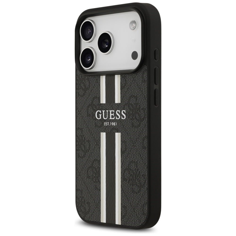 Guess 4G Printed Stripes MagSafe case for iPhone 17 Pro - black_1