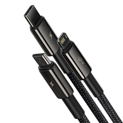Baseus Tungsten 3in1 cable USB - USB Type C / Lightning / micro USB 3.5 A 1.5 m black (CAMLTWJ-01)_5