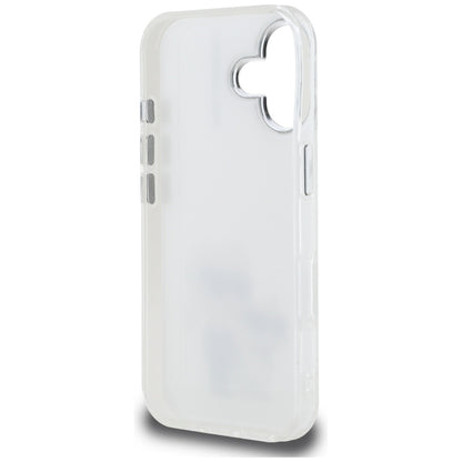 Karl Lagerfeld IML Aquarelle Karl &amp; Choupette &amp; Logo iPhone 16 Case - White_6