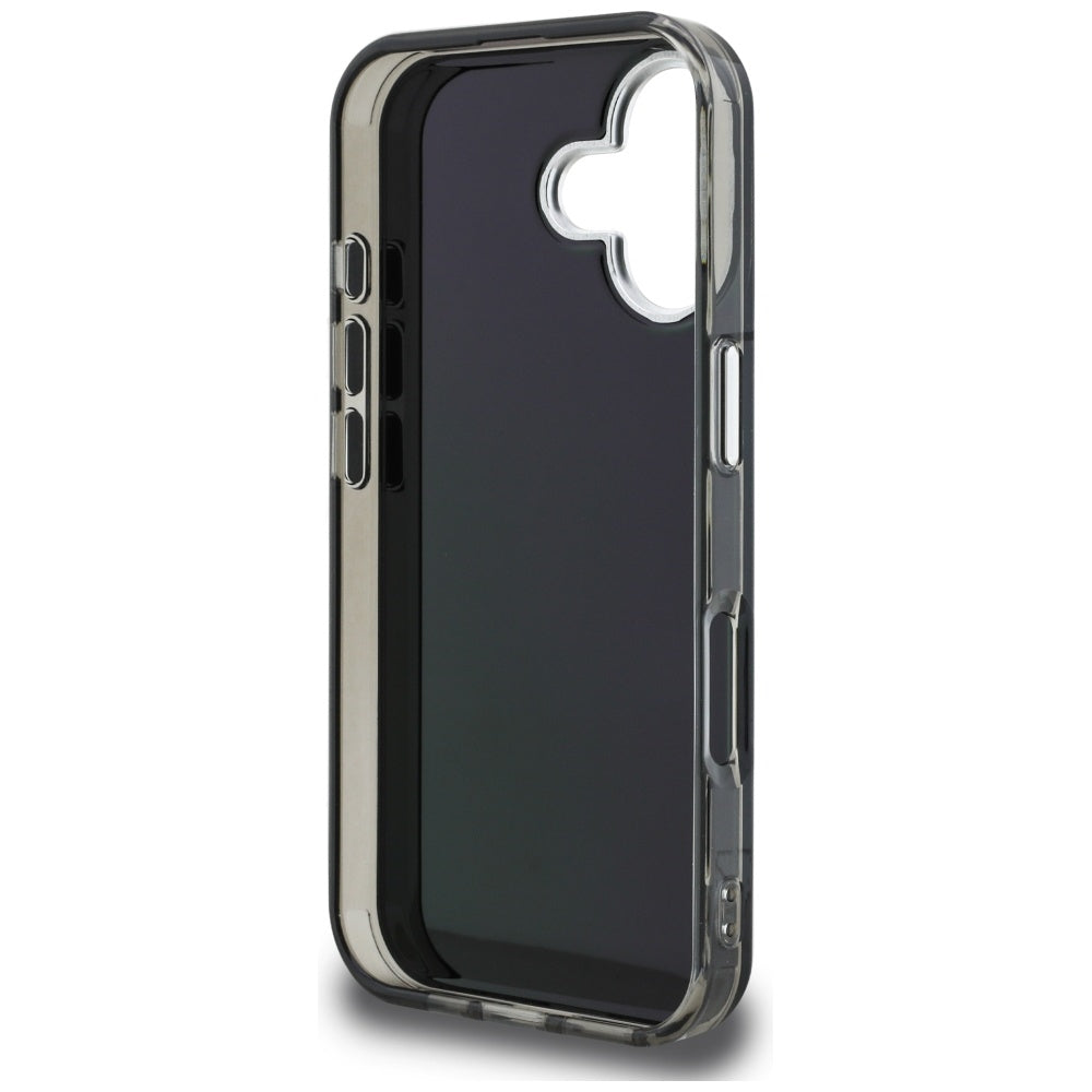 Karl Lagerfeld IML Aquarelle Karl &amp; Choupette &amp; Logo iPhone 16 Case - Black_6