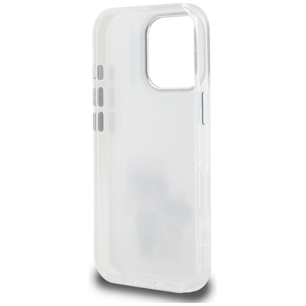 Karl Lagerfeld IML Aquarelle Karl &amp; Choupette &amp; Logo iPhone 16 Pro Case - White_6