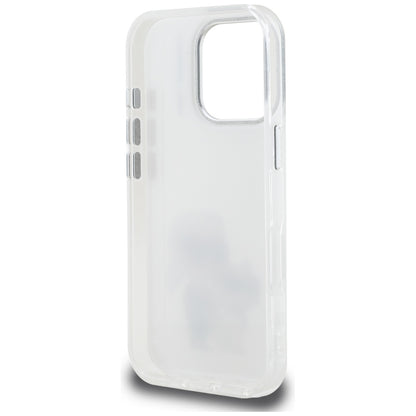 Karl Lagerfeld IML Aquarelle Karl &amp; Choupette &amp; Logo iPhone 16 Pro Case - White_6