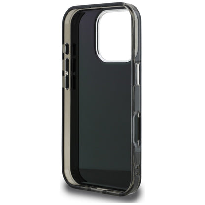 Karl Lagerfeld IML Aquarelle Karl &amp; Choupette &amp; Logo iPhone 16 Pro Case Black_6