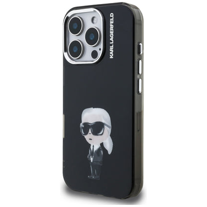 Karl Lagerfeld IML Aquarelle Karl &amp; Logo MagSafe Case for iPhone 16 Pro Max - Black_1
