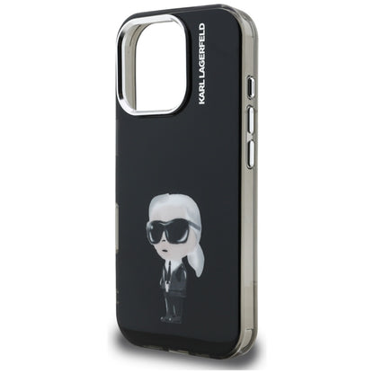 Karl Lagerfeld IML Aquarelle Karl &amp; Logo MagSafe Case for iPhone 16 Pro Max - Black_5
