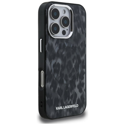 Karl Lagerfeld IML Leopard Pattern MagSafe Case for iPhone 16 Pro - Black_3