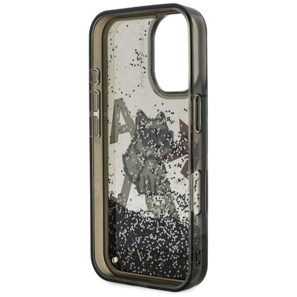 Karl Lagerfeld Liquid Glitter Choupette Logo iPhone 16 Case - Black_6