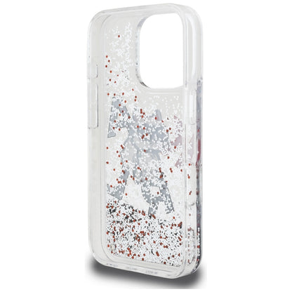 Karl Lagerfeld Liquid Glitter Choupette Logo Case for iPhone 16 Pro - Clear_6