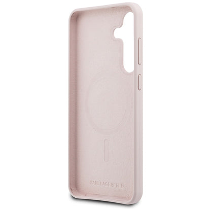 Karl Lagerfeld Silicone Karl &amp; Choupette Heads MagSafe Case for Samsung Galaxy S25 FE - Pink_6