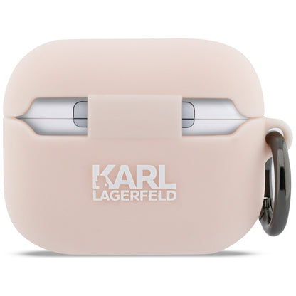 Karl Lagerfeld Silicone Chaupette Head 3D Case for AirPods Pro 3 - Pink_2