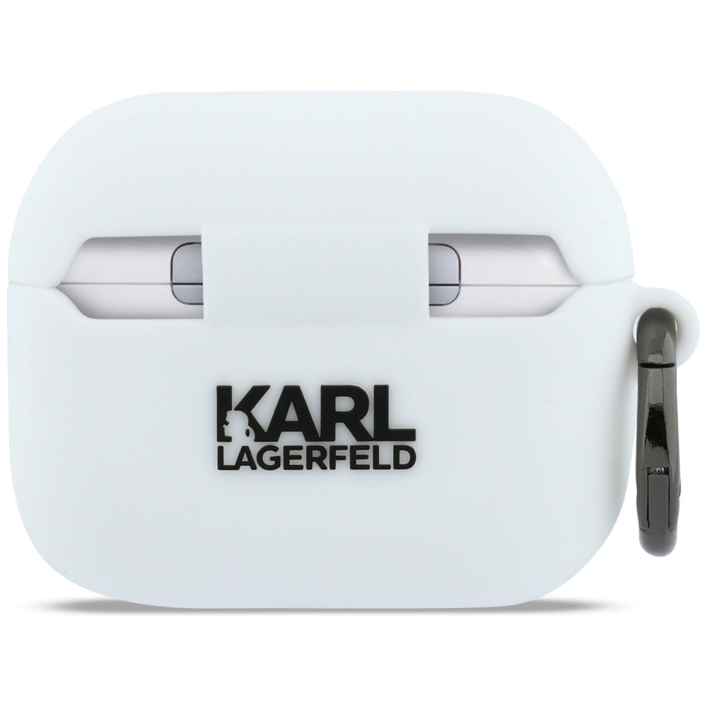 Karl Lagerfeld Silicone Karl Head 3D Case for AirPods Pro 3 - White_2