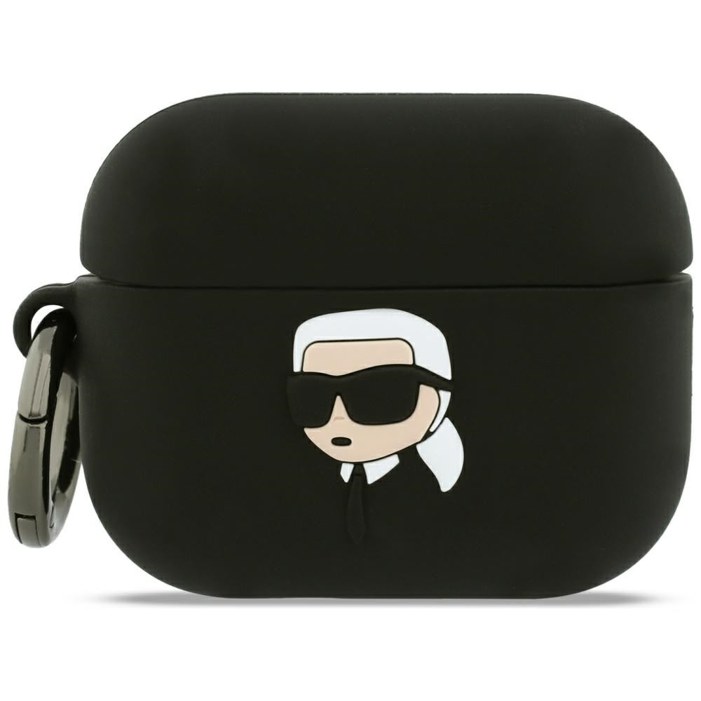 Karl Lagerfeld Silicone Karl Head 3D Case for AirPods Pro 3 - Black_0