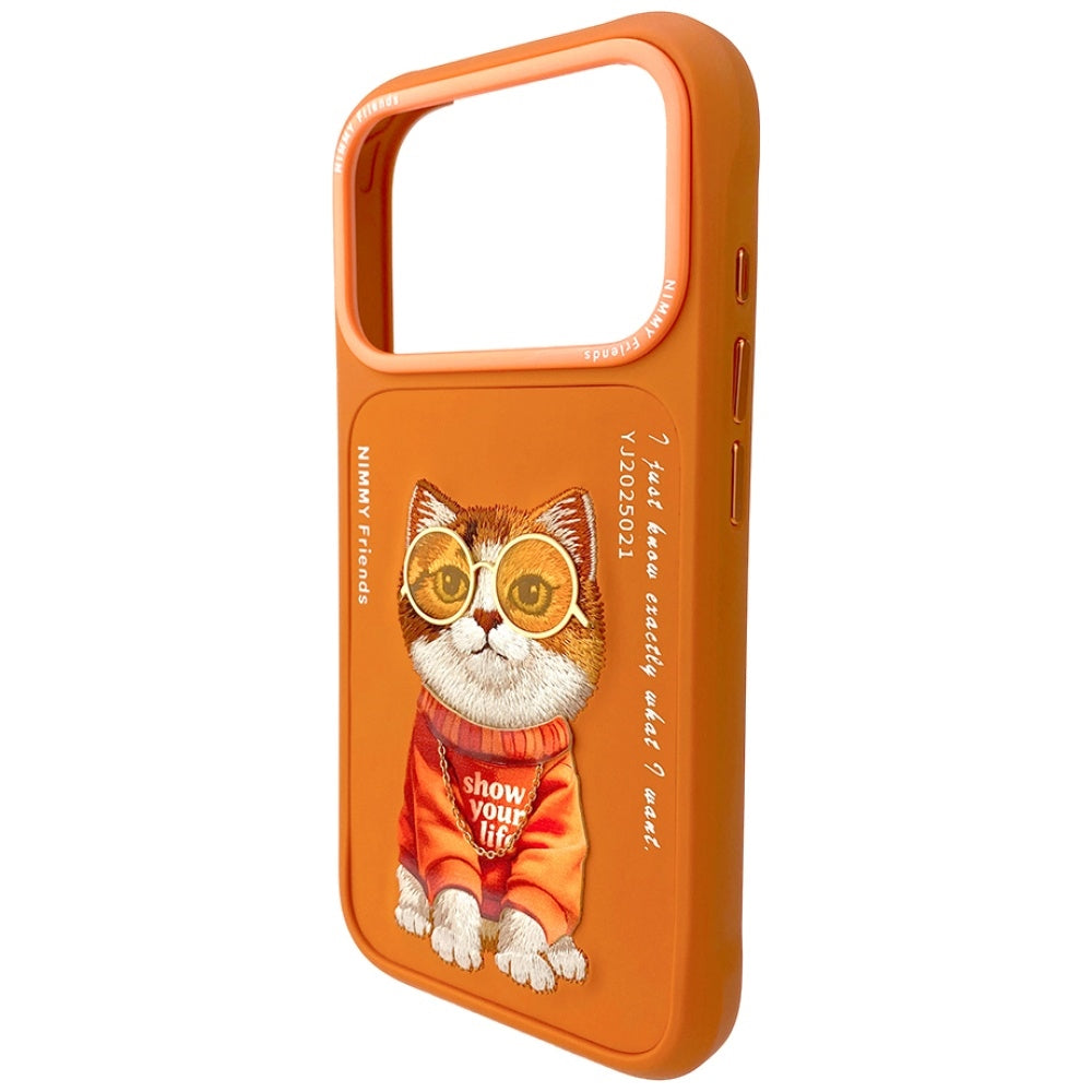 Nimmy Glasses Cool Cat Case for iPhone 17 Pro - Orange_3