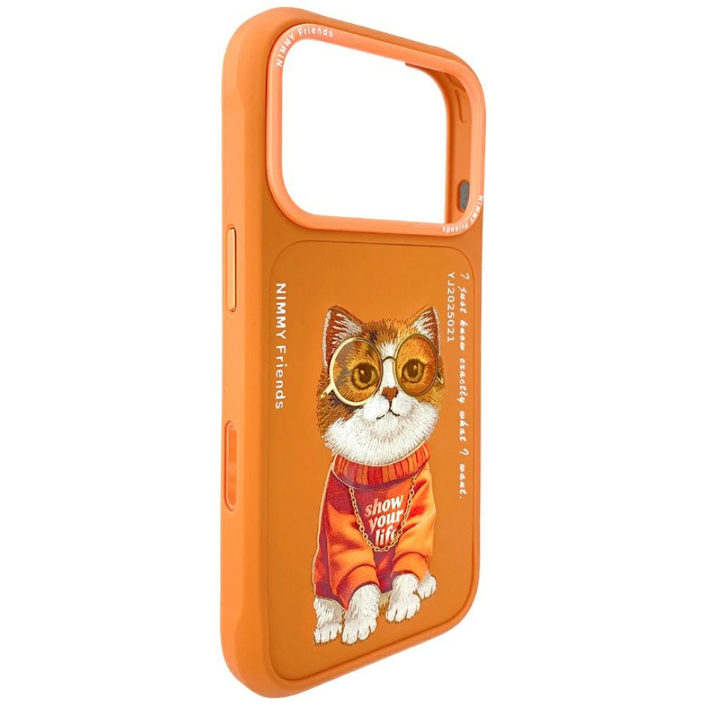 Nimmy Glasses Cool Cat Case for iPhone 17 Pro - Orange_4