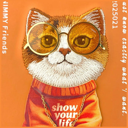 Nimmy Glasses Cool Cat Case for iPhone 17 Pro - Orange_5