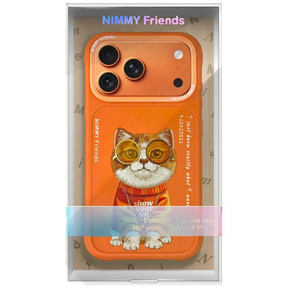 Nimmy Glasses Cool Cat Case for iPhone 17 Pro - Orange_6