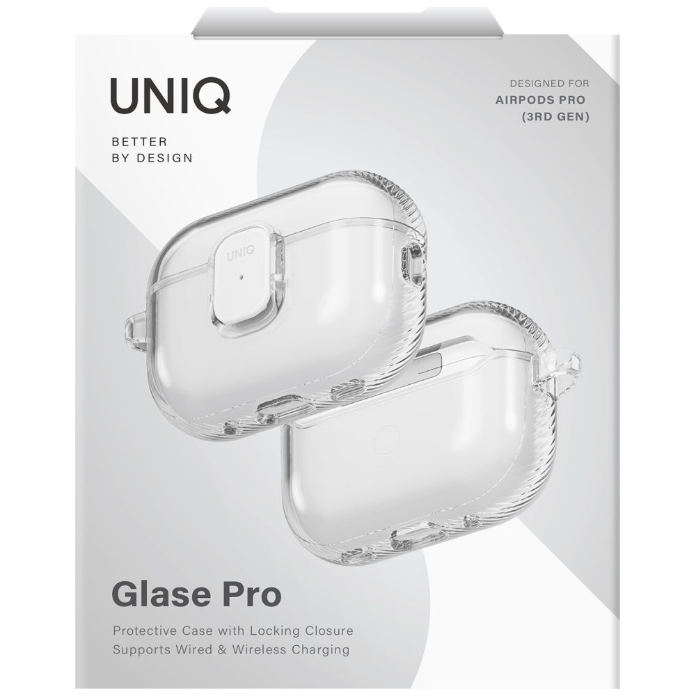 Uniq Glase Pro Case for AirPods Pro 3 Lock Case - Transparent_5