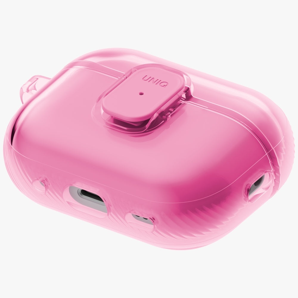 Uniq Glase Pro Case for AirPods Pro 3 Lock Case - Transparent Pink_4