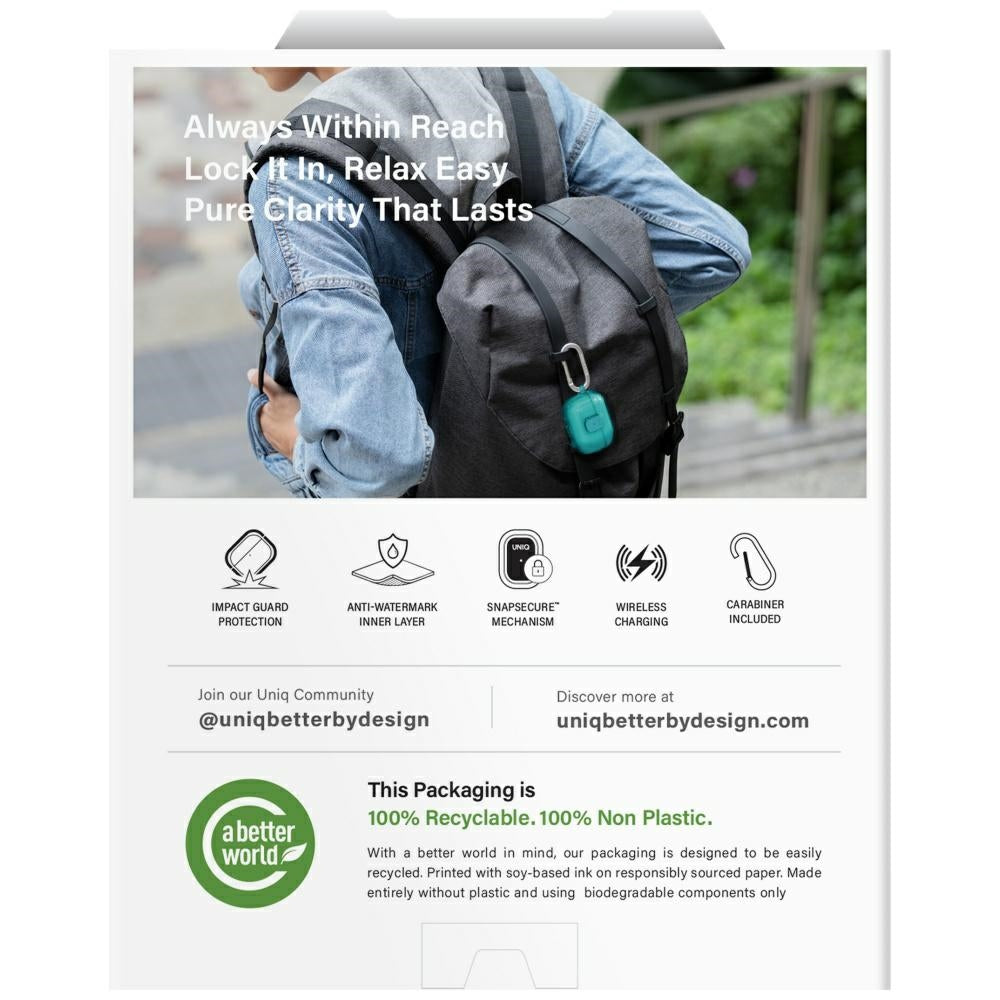 Uniq Glase Pro Case for AirPods Pro 3 Lock Case - Transparent Black_6