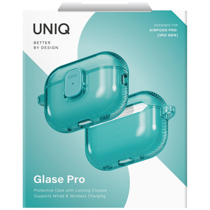 Uniq Glase Pro Case for AirPods Pro 3 Lock Case - Transparent Blue_5