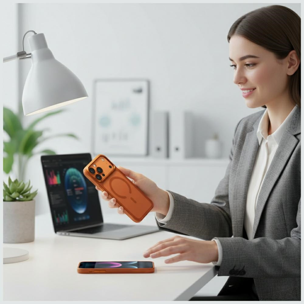 Uniq Veren iPhone 17 Pro Magclick Charging Case - Orange_4