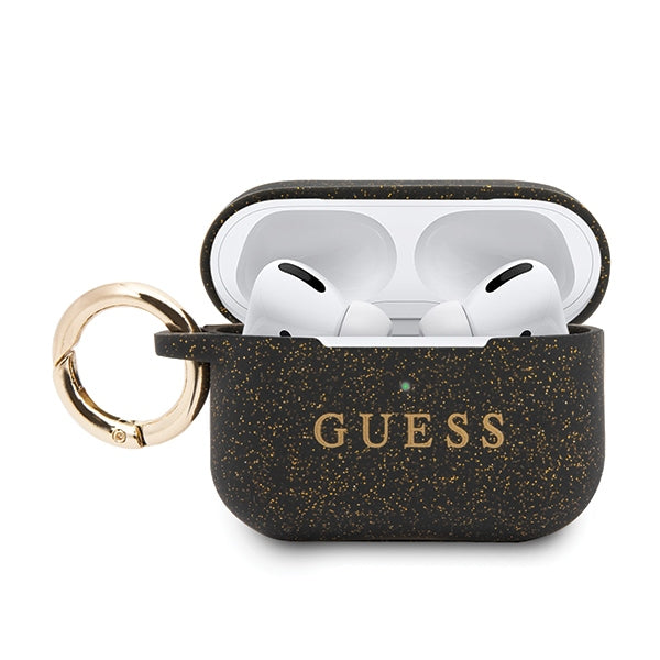 Guess Ring Silicone Case for AirPods Pro Cover - Black and Gold_0