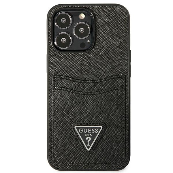 Etui Guess Saffiano Triangle Logo Cardslot na iPhone 13 / 13 Pro - czarne_2