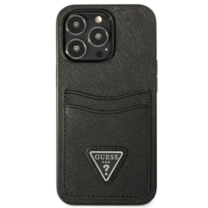 Etui Guess Saffiano Triangle Logo Cardslot na iPhone 13 / 13 Pro - czarne_2