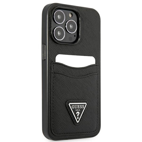 Etui Guess Saffiano Triangle Logo Cardslot na iPhone 13 / 13 Pro - czarne_3