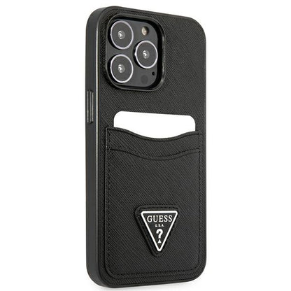 Etui Guess Saffiano Triangle Logo Cardslot na iPhone 13 / 13 Pro - czarne_3
