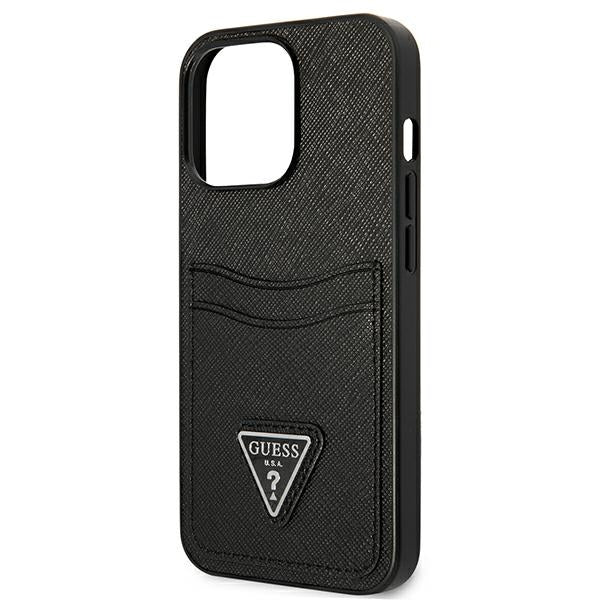 Etui Guess Saffiano Triangle Logo Cardslot na iPhone 13 / 13 Pro - czarne_5