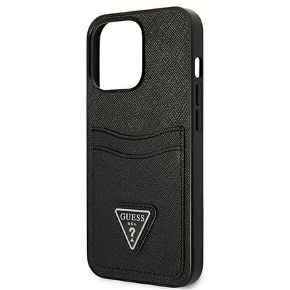 Etui Guess Saffiano Triangle Logo Cardslot na iPhone 13 / 13 Pro - czarne_5