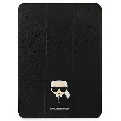 Karl Lagerfeld Saffiano Karl Head Book Cover for iPad Pro 11" - Black_0