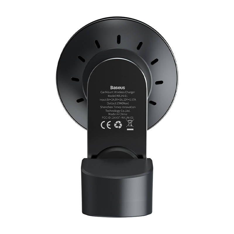 Baseus magnetic car phone holder wireless Qi charger 15 W (MagSafe compatible for iPhone) black (WXJN-01)_7