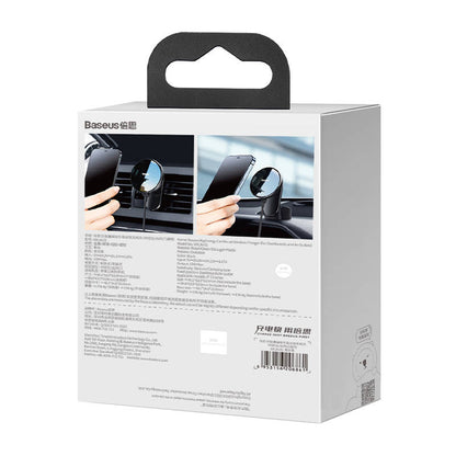 Baseus magnetic car phone holder wireless Qi charger 15 W (MagSafe compatible for iPhone) black (WXJN-01)_17