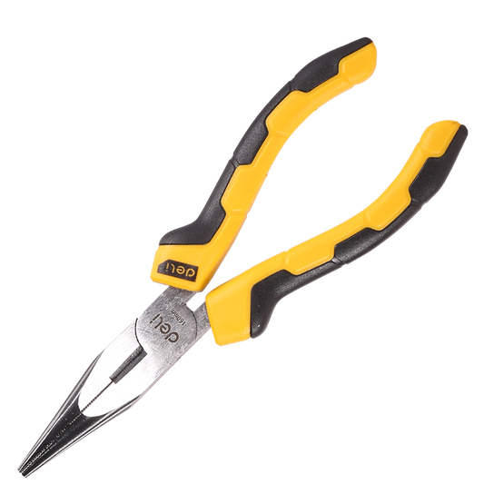 Long Nose Pliers 6" Deli Tools EDL2106 (yellow)_0