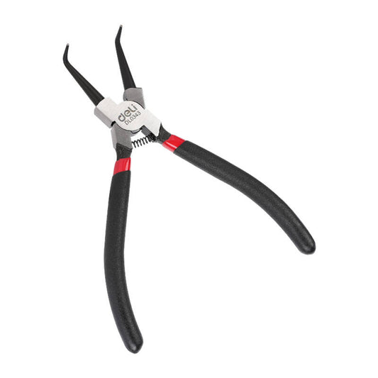 Bent Interior Circlip Pliers 7" Deli Tools EDL0343 (black)_0