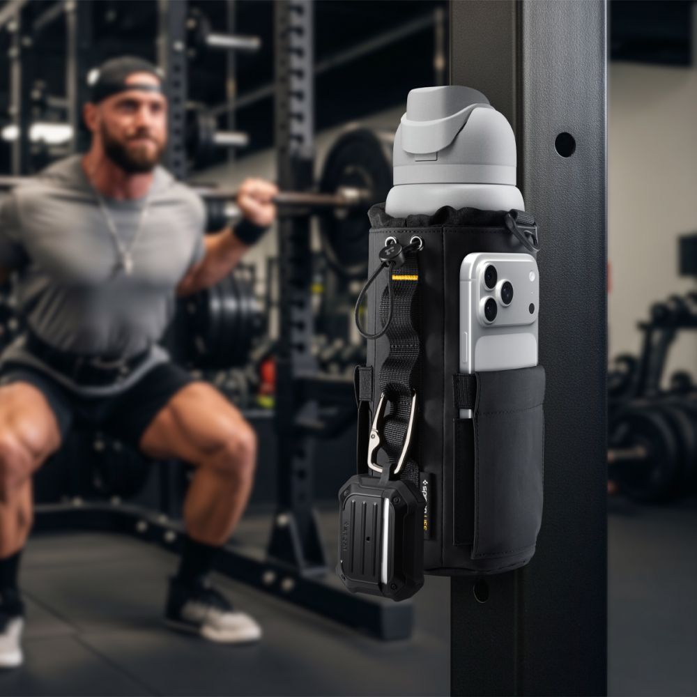 Spigen Tumbler Holder Bag Magnetic for Water Bottle, Phone, Keys - Black_12