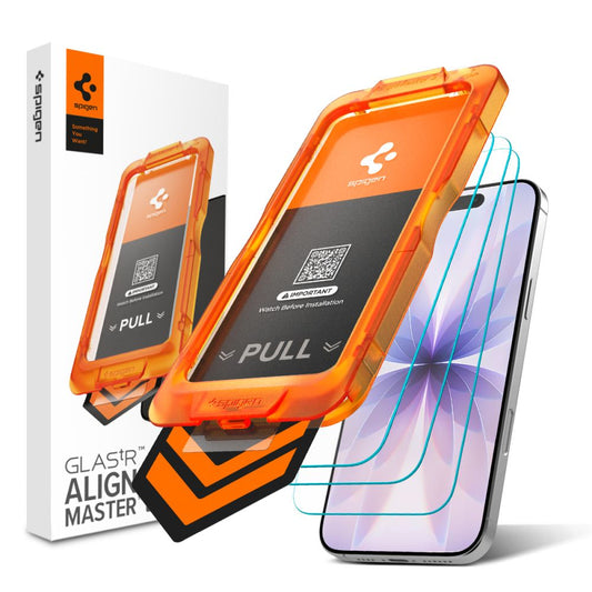 Spigen Glas.tR AlignMaster Slim 3-Pack Tempered Glass for iPhone 17_0