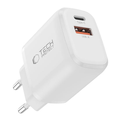 Tech-Protect NCA45W-GAN 2-Port USB-C / USB-A 45W Wall Charger - White_1
