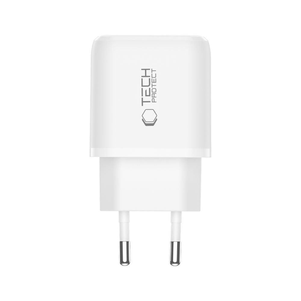 Tech-Protect NCA45W-GAN 2-Port USB-C / USB-A 45W Wall Charger - White_2
