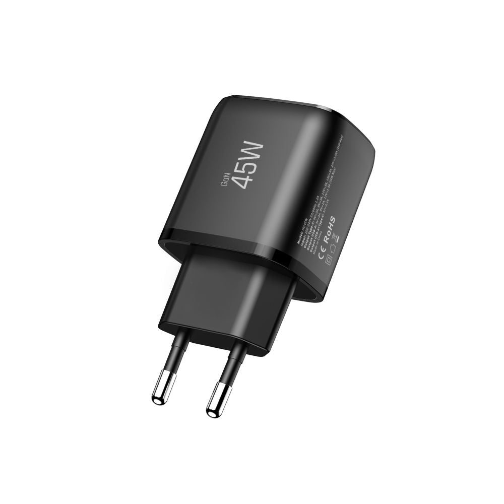 Tech-Protect NCA45W-GAN 2-Port USB-C / USB-A 45W Wall Charger - Black_3
