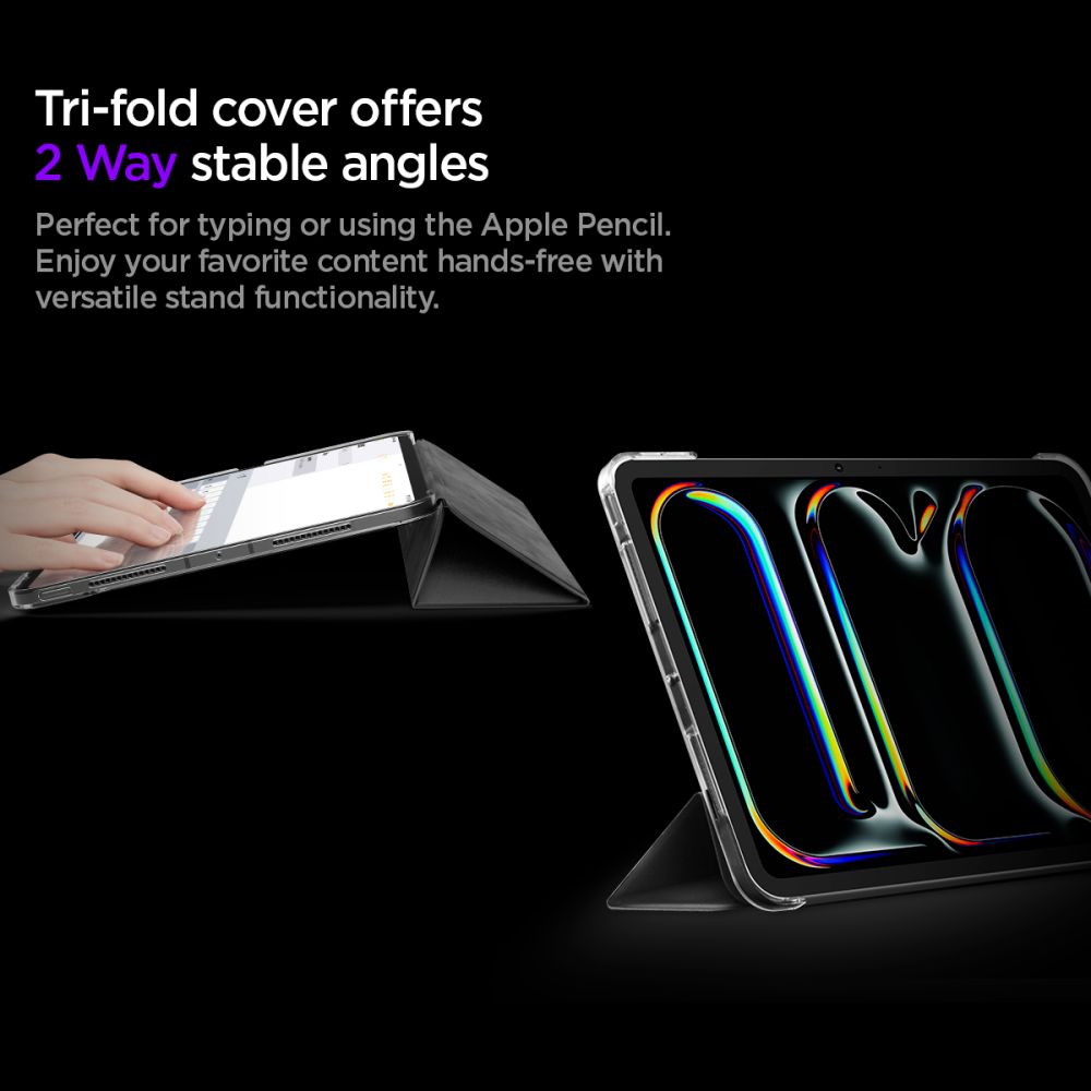 Spigen Liquid Air Folio Case for iPad Pro 11” (2024) iPad Pro 11” (2025) - Black_12