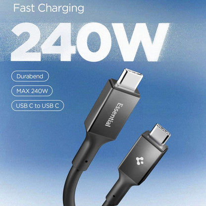 USB-C to USB-C Cable Spigen EB24012CC, 240W, 1.2m, Black ACA09461 _1