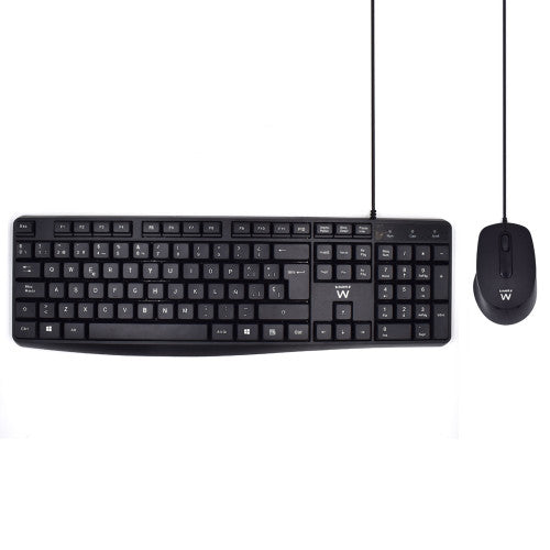 Ewent EW3006 teclado Ratón incluido Oficina USB QWERTY Español Negro_0
